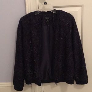TOPSHOP navy bomber jacket